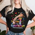 Autism Awareness Kid Its Ok To Be Different Giraffe Women T-shirt Gifts for Her