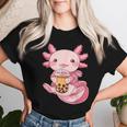 Axolotl Boba Tea Kawaii Cute Anime Lover Boy Kid Girls Women T-shirt Gifts for Her