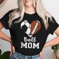 Ball Mom Heart Football Soccer Mom Women T-shirt Gifts for Her