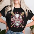 Baseball Leopard Mama Schwester Lustiges Muttertagsdesign T-shirt Frauen Geschenke für Sie