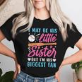 Baseball Sister Little Sister Biggest Fan Baseball Women T-shirt Gifts for Her