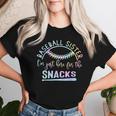 Baseball Sister I'm Just Here For The Snacks Retro B Tie Dye Women T-shirt Gifts for Her