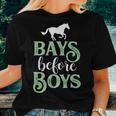 Bays Before Boys Horse Riding Lover Women T-shirt Gifts for Her