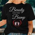 Beauty And The BumpGirl Cute Pregnancy Announcement Women T-shirt Gifts for Her