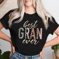 Best Gran Ever Leopard Print Mother's Day Women T-shirt Gifts for Her