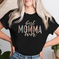 Best Momma Ever Leopard Print Mother's Day Women T-shirt Gifts for Her