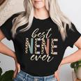 Best Nene Ever Leopard Print Mother's Day Women T-shirt Gifts for Her