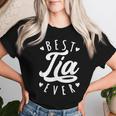 Best Tia Ever Modern Calligraphy Font Mother's Day Tia Women T-shirt Gifts for Her