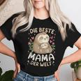 Beste Mama Der Welt Faultiere Mutter Mit Kind Muttertag T-shirt Frauen Geschenke für Sie