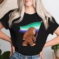 Bigfoot Gay Pride Lgbt Rainbow Mlm Flag Sasquatch Women T-shirt Gifts for Her