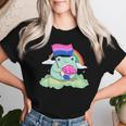 Bisexual Pride Bi Kawaii Frog Mushroom Bisexual Flag Lgbt Women T-shirt Gifts for Her