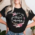 Blessed Mema Thanksgiving Floral Mother's Day Women T-shirt Gifts for Her