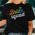 Bride Squad Lgbt Rainbow Flag Lesbian Bachelorette Party Women T-shirt Gifts for Her
