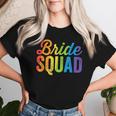 Bride Squad Lgbt Rainbow Flag Lgbt Pride Ally Bachelorette Women T-shirt Gifts for Her