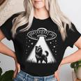 Brüssel Griffon Mama Papa Hund Lustiges Alien Ufo T-shirt Frauen Geschenke für Sie