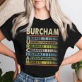 Burcham Family Name Last Name Burcham Women T-shirt Gifts for Her