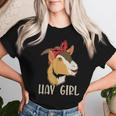 Cadeau De Chèvre Drôle De Fille De Foin T-shirt femme Cadeaux pour elle