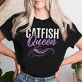 Catfish Queen Catfishing Angler Noodler Fischer Mama Papa T-shirt Frauen Geschenke für Sie