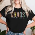 Chaos Coordinator Leopard Teacher Crew Retro School Women T-shirt Gifts for Her