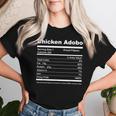 Chicken Adobo Nutrition Facts Filipino Pride Women T-shirt Gifts for Her