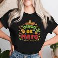 Cinco De Mayo Matching Family Mexican Guitar Fiesta Cactus Women T-shirt Gifts for Her