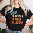 Clare The Woman The Myth The Legend First Name Clare Women T-shirt Gifts for Her