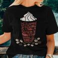 Coffee Bean Funky Whipped Cream Iced Coffee Lover Coffee Cup Women T-shirt Gifts for Her