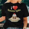 Cool I Love Banana Splits Ice Cream Party Outfit Women T-shirt Gifts for Her