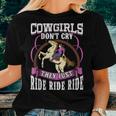 Cowgirl Horse Lover Cowgirls Don't Cry For Girls Women Women T-shirt Gifts for Her