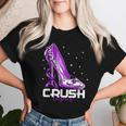 Crush Lupus Awareness Purple High Heel Purple Ribbon Womens Women T-shirt Gifts for Her
