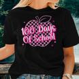 Cute 100Th Day Pink Teacher Girls 100 Days Of School Women T-shirt Gifts for Her