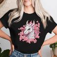 Cute Dragon With Cherry Blossoms I Girl Dragon Women T-shirt Gifts for Her