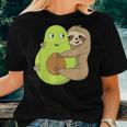 Cute Lazy Sloth Animal Avocado Lover Hugging Women T-shirt Gifts for Her