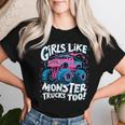 Cute Monster Truck Birthday Party Girl Like Monster Truck Women T-shirt Gifts for Her