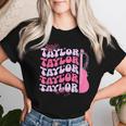 Cute Retro Taylor First Name Personalized Groovy Birthday Women T-shirt Gifts for Her