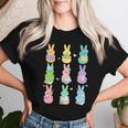 Cute Teacher Bunny Reading Book Outfit Happy Easter Teacher Women T-shirt Gifts for Her