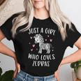 Cute Zebra For Girls Just A Girl Who Loves Zebras Women T-shirt Gifts for Her