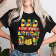 Dad And Mom Birthday Boy Building Brick Family Matching Women T-shirt Gifts for Her
