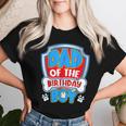 Dad And Mom Of The Birthday Boy Dog Paw Family Matching Women T-shirt Gifts for Her