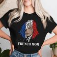 Damen Französische Wurzeln Mama Frankreich Flagge Pierced Woman Dreadlocks Frankreich T-shirt Frauen Geschenke für Sie