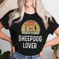 Damen Lustiger Schäferhund-Liebhaber Im Retro- Für Welpenbesitzer Mutter Und Papa Mit-Ausschnitt T-shirt Frauen Geschenke für Sie