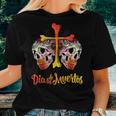 Day Of The Dead Cross Bones Sugar Skull Flower Women T-shirt Gifts for Her