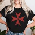 Distressed Maltese Cross Knights Of Malta Crusader Women Women T-shirt Gifts for Her