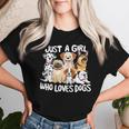 Dog Lover Just A Girl Who Loves Dogs Women T-shirt Gifts for Her
