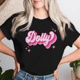 Dolly First Name Girl Vintage Style 70S Personalized Retro Women T-shirt Gifts for Her