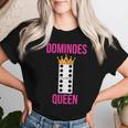 Dominoes Queen For Dominoes Lovers Distressed Women T-shirt Gifts for Her