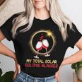 Drinking Wine And Watching My Total Solar Eclipse Glasses Women T-shirt Gifts for Her
