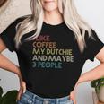 Dutch Shepherd Dog Owner Coffee Lovers Vintage Retro Women T-shirt Gifts for Her