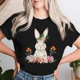 Easter Bunny Flower Headband Rabbit Easter Happy Easter Women T-shirt Gifts for Her
