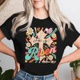 Easter Retro Groovy He Is Risen Jesus Easter Women T-shirt Gifts for Her